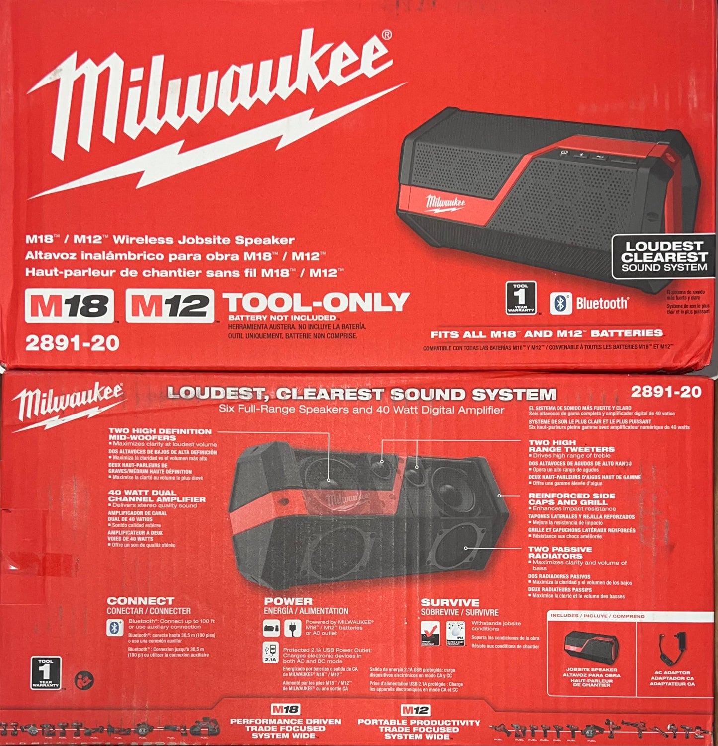 Milwaukee M18/M12 Wireless Jobsite Speaker. Model #2891-20