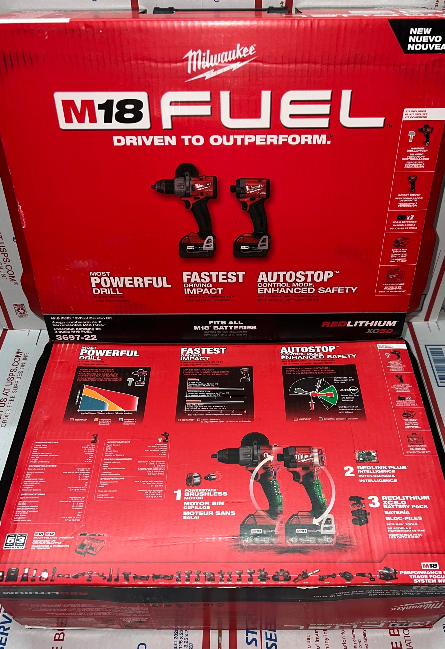Milwaukee M18 Gen-4 Fuel 2-Tool Combo Kit. Model #3697-22