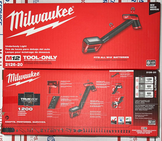 Milwaukee M12 Underbody Light. Model #2126-20