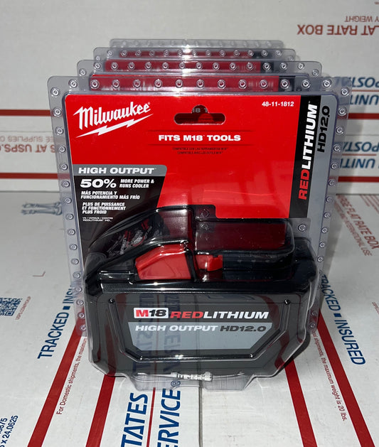 Milwaukee M18 REDLITHIUM 12.0 High Output Battery. Model #48-11-1812