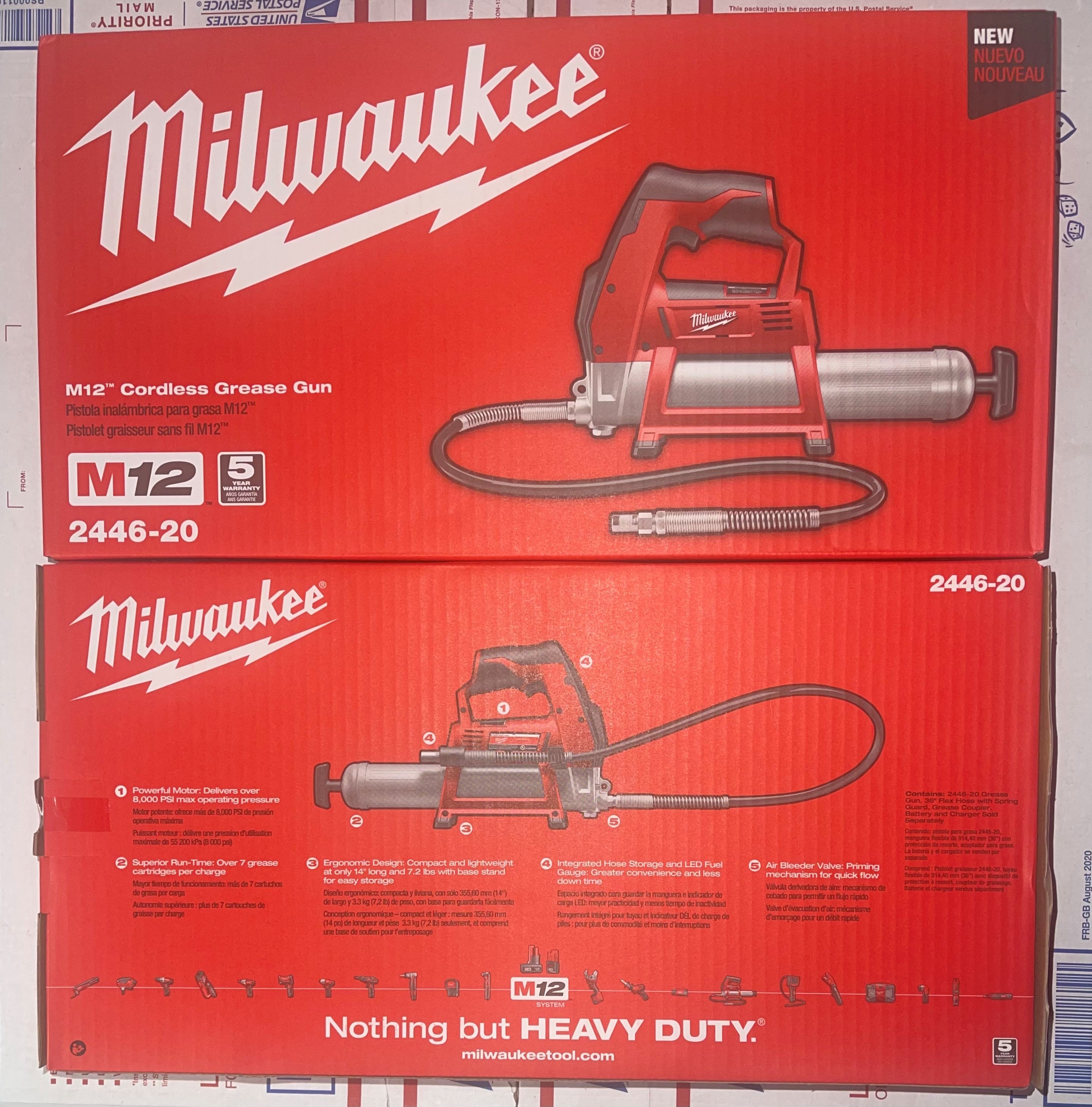 Milwaukee M12 Cordless Grease Tool. Model 2446 20 ToolZone